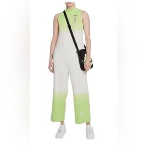 Womens Size‎ Small Nike Cotton Wide Leg Sleeveless Jumpsuit Green One Piece